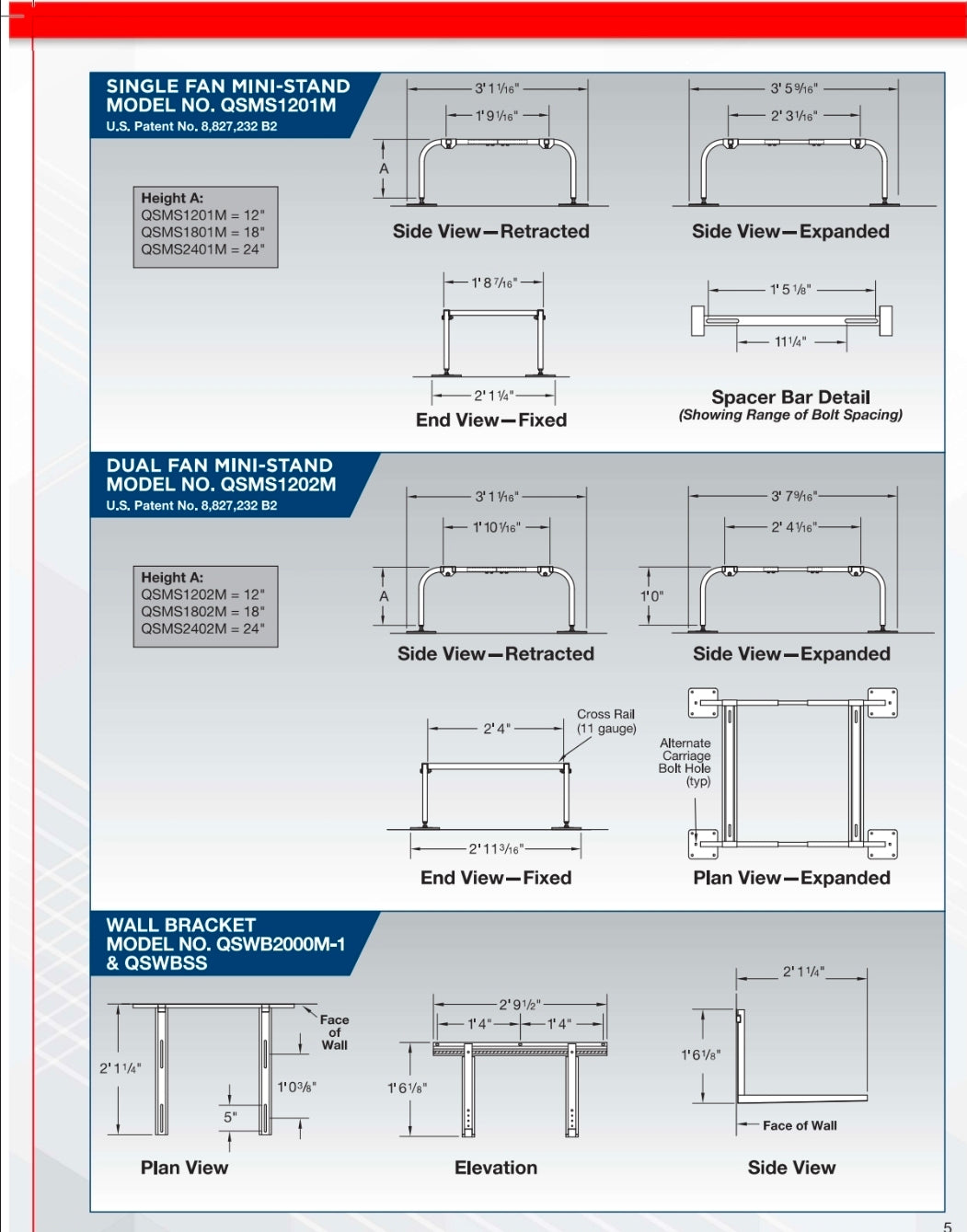 12in Dual Fan Mini-Split Stand, Steel
Item#: QSMS1202