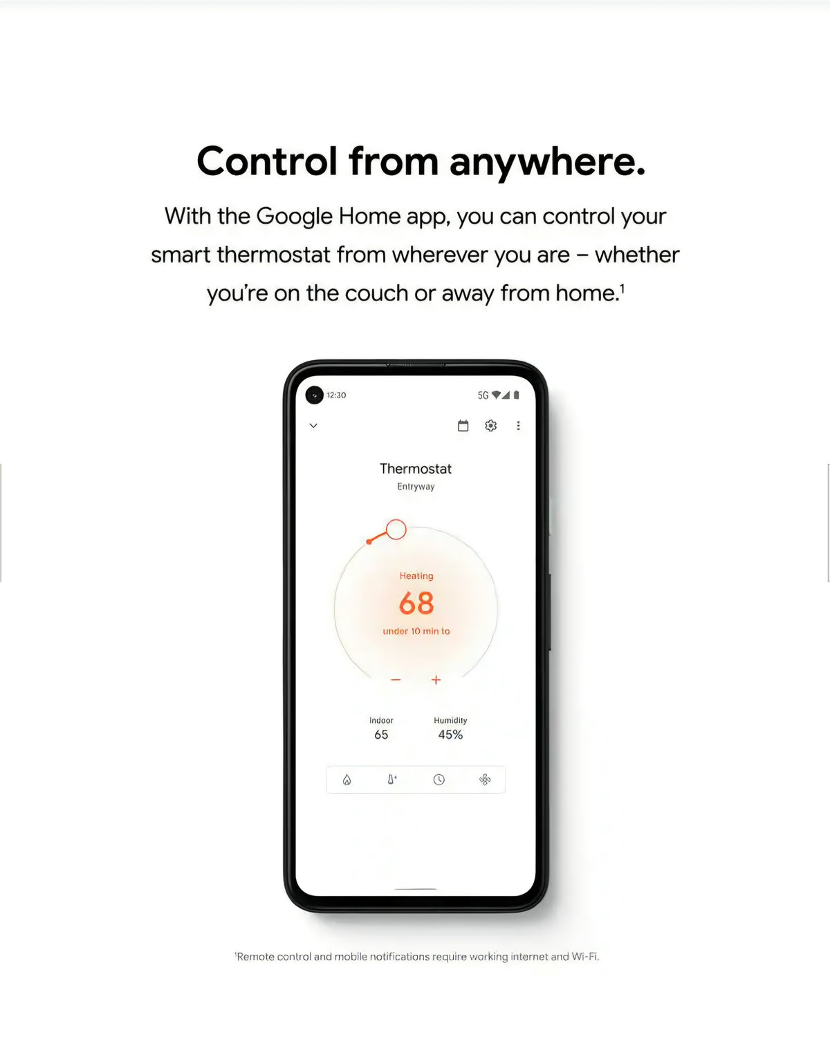 Google Nest Thermostat - Smart Programmable Wi-Fi GA01334-US - Snow